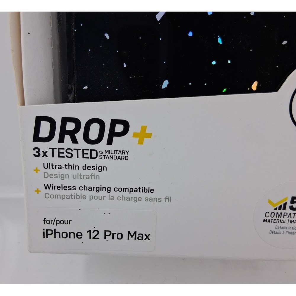 OtterBox Symmetry Series Case for iPhone 12 Pro Max Black Speckled Ultra Thin - Picture 2 of 6
